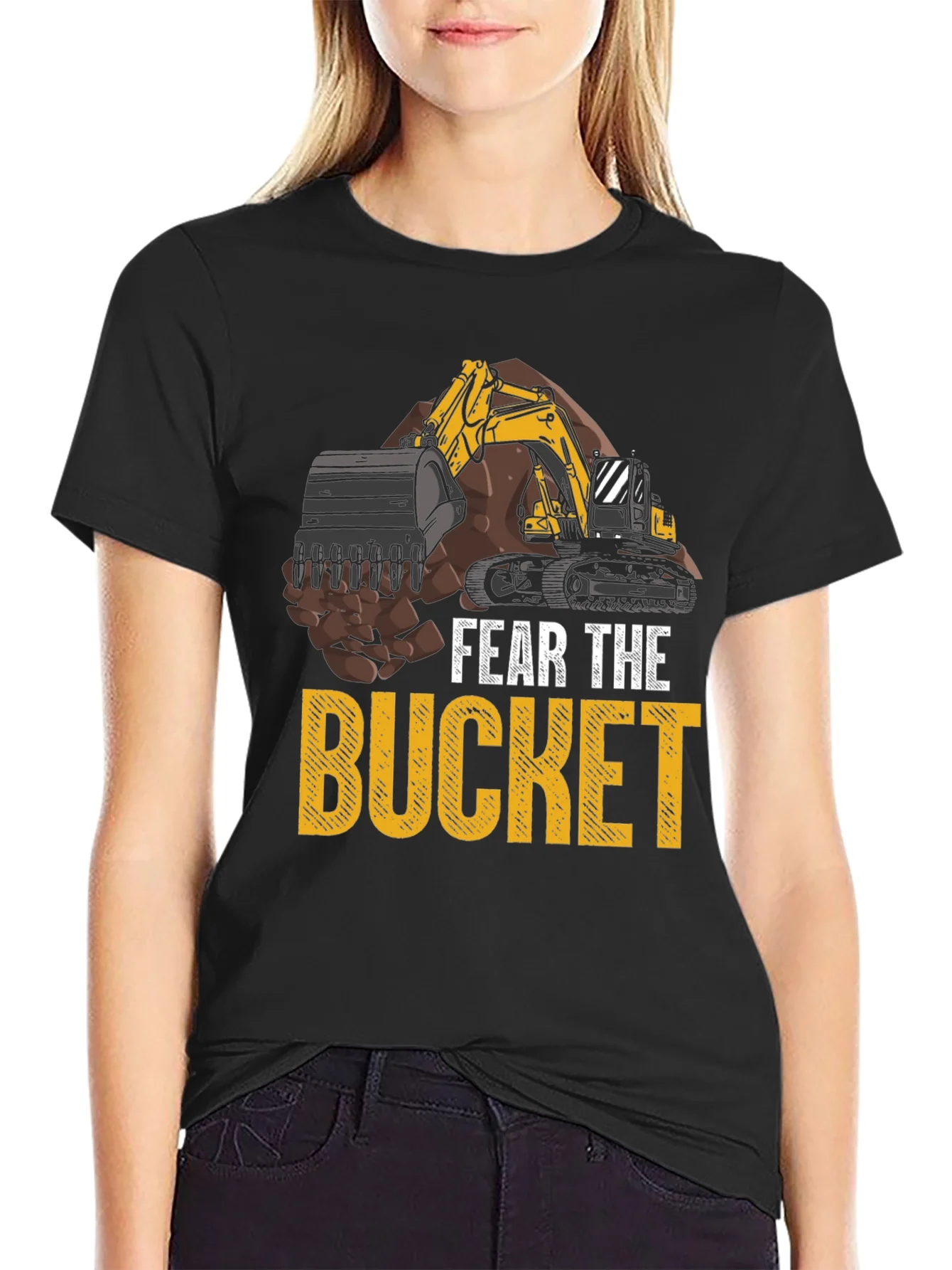 Fear the Bucket T-Shirt Excavator Construction