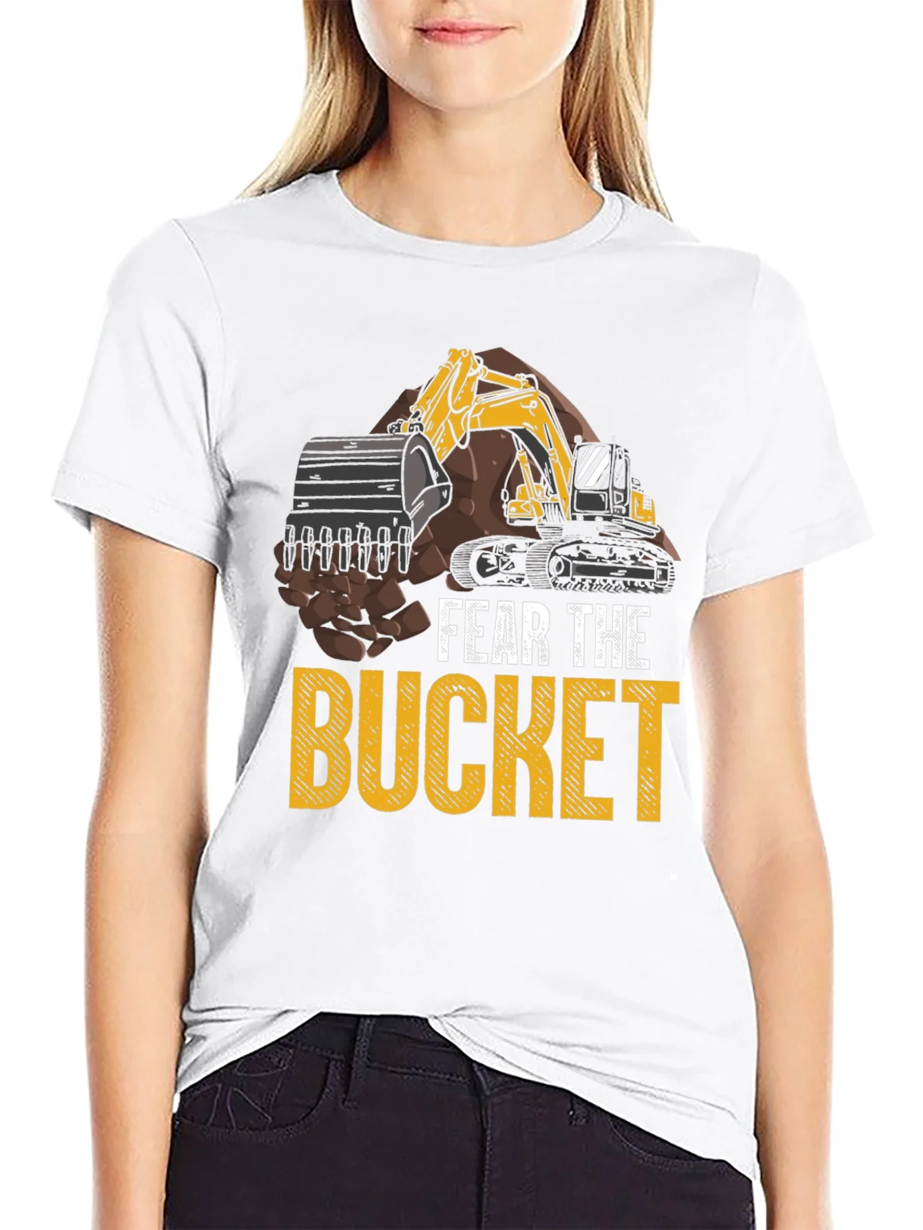 Fear the Bucket T-Shirt Excavator Construction