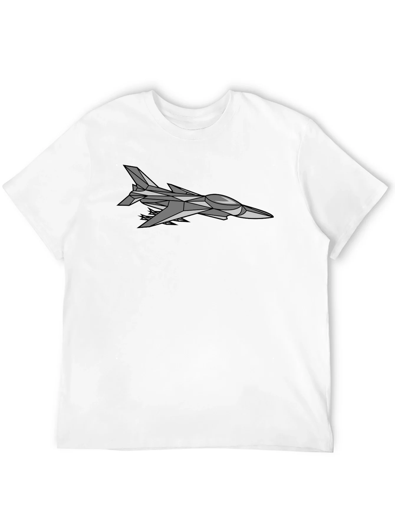 Jet Fighter Graphic Tee - Sleek Black T-Shirt