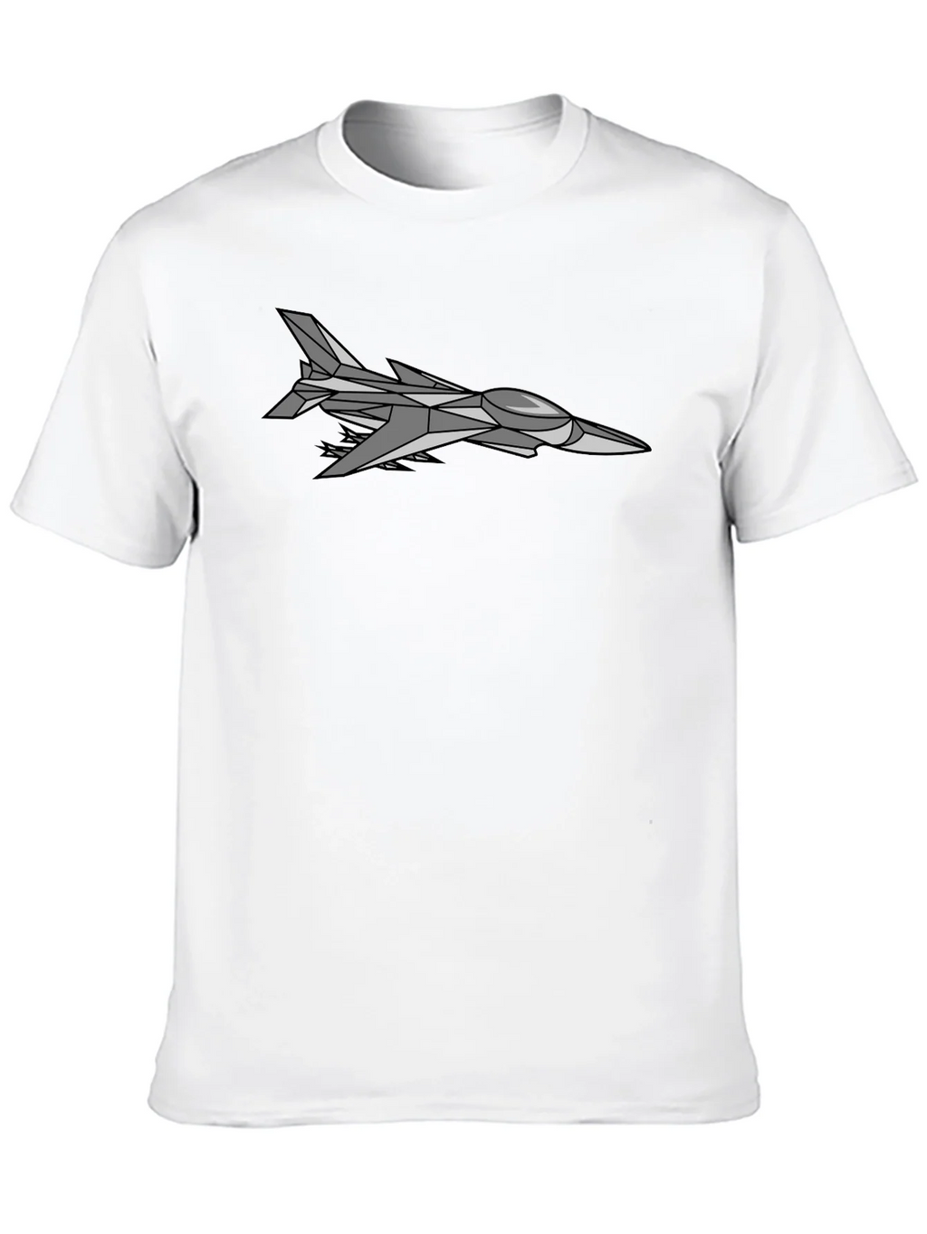Jet Fighter Graphic Tee - Sleek Black T-Shirt