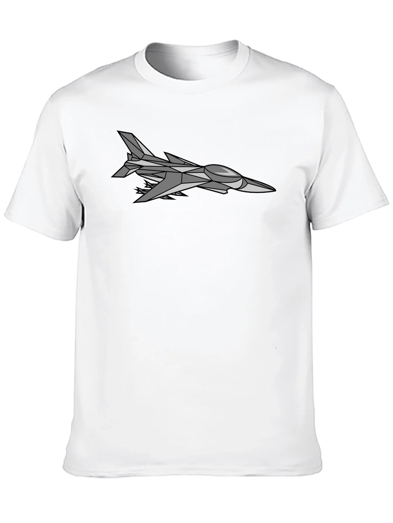 Jet Fighter Graphic Tee - Sleek Black T-Shirt