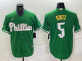 Men's Philadelphia Phillies Bryson Stott #5 Green Replica Player Jersey1