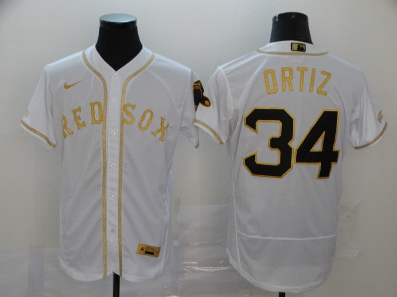 Men's Boston Red Sox David Ortiz #34 White Fashion Stitched jersey