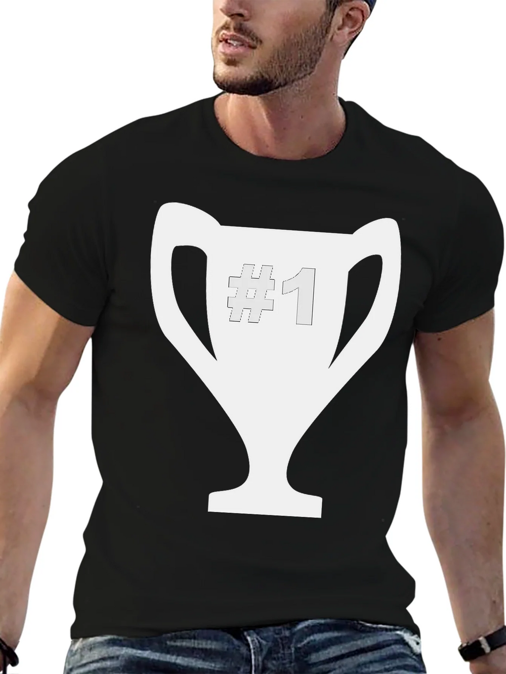 Number One Champion Black Tee