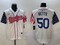 Men's Los Angeles Dodgers Mookie Betts White Replica Game Jersey1