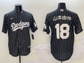 Men's Los Angeles Dodgers Yoshinobu Yamamoto #18 Black Alternate Replica Player Jersey1