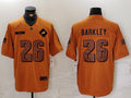 Men's Philadelphia Eagles Saquon Barkley #26 Brown 2023 Salute To Service Limited jersey