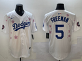 Men's Los Angeles Dodgers Freddie Freeman #5 White Alternate Replica Player Jersey1