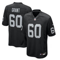 Las Vegas Raiders Charles Grant Black Team Game Jersey