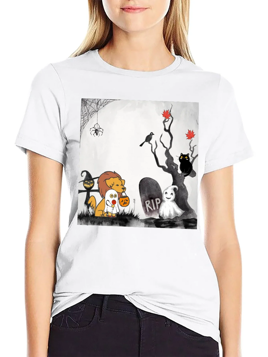 Halloween Dog Cartoon T-Shirt