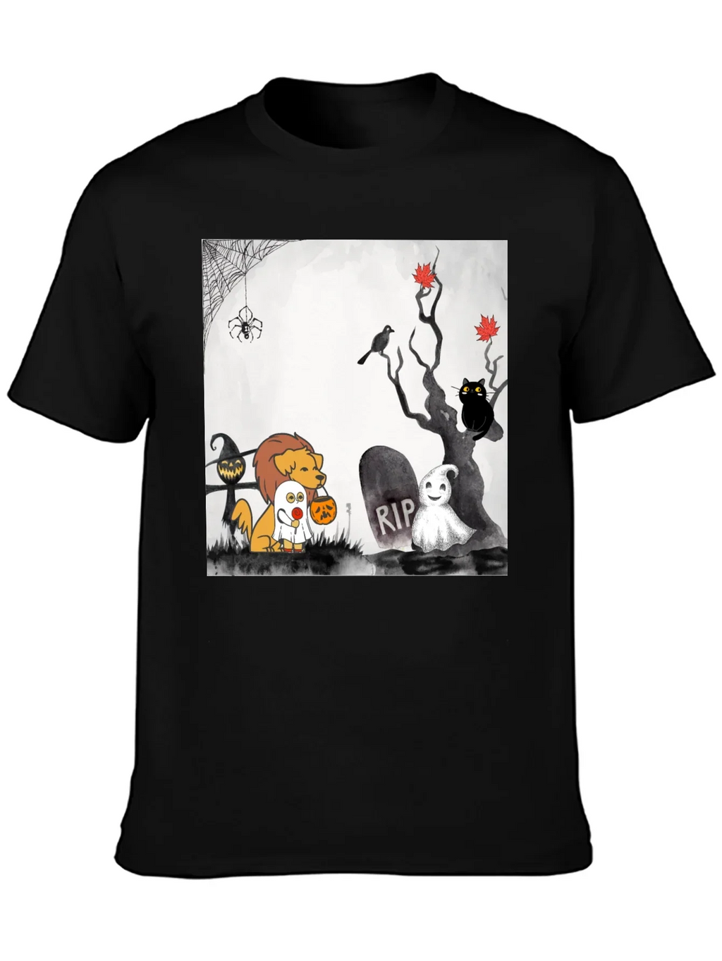 Halloween Dog Cartoon T-Shirt