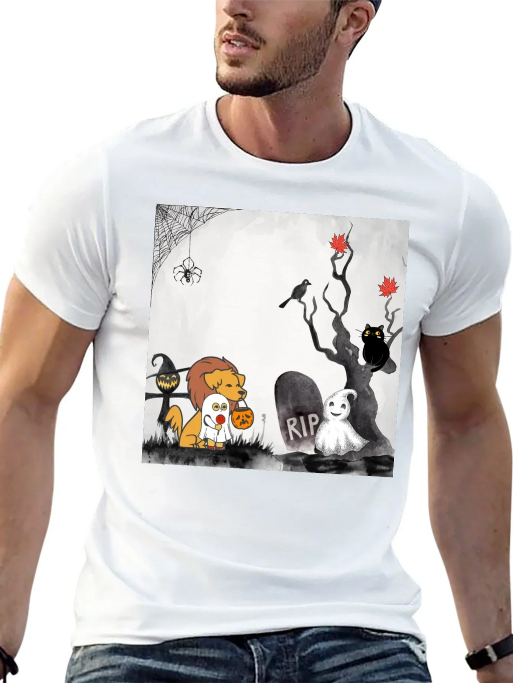 Halloween Dog Cartoon T-Shirt