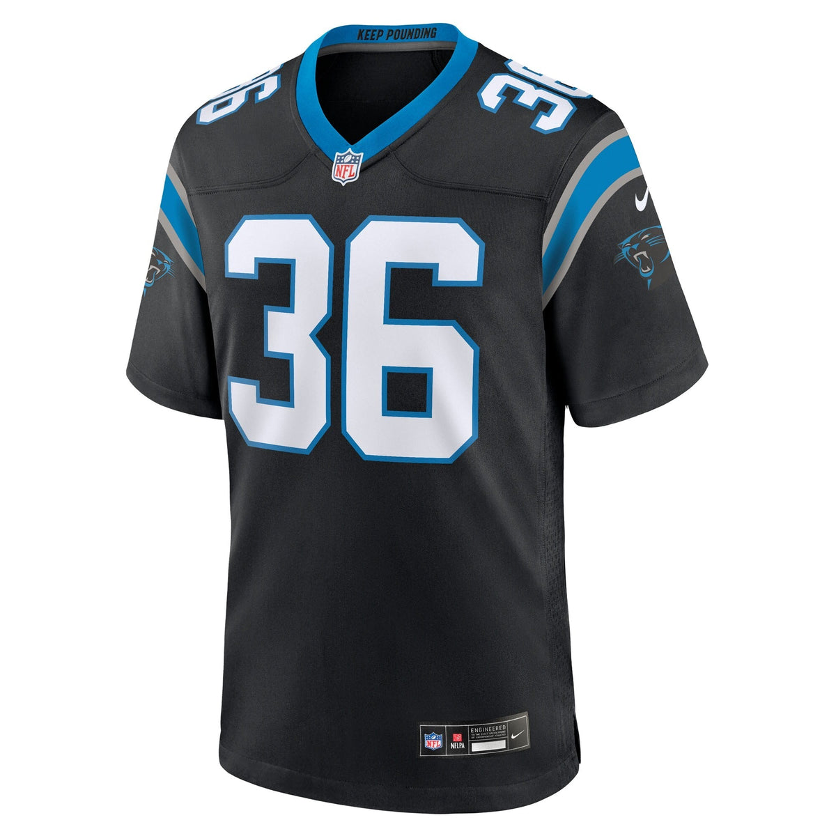 Carolina Panthers Demani Richardson Black Team Game Jersey