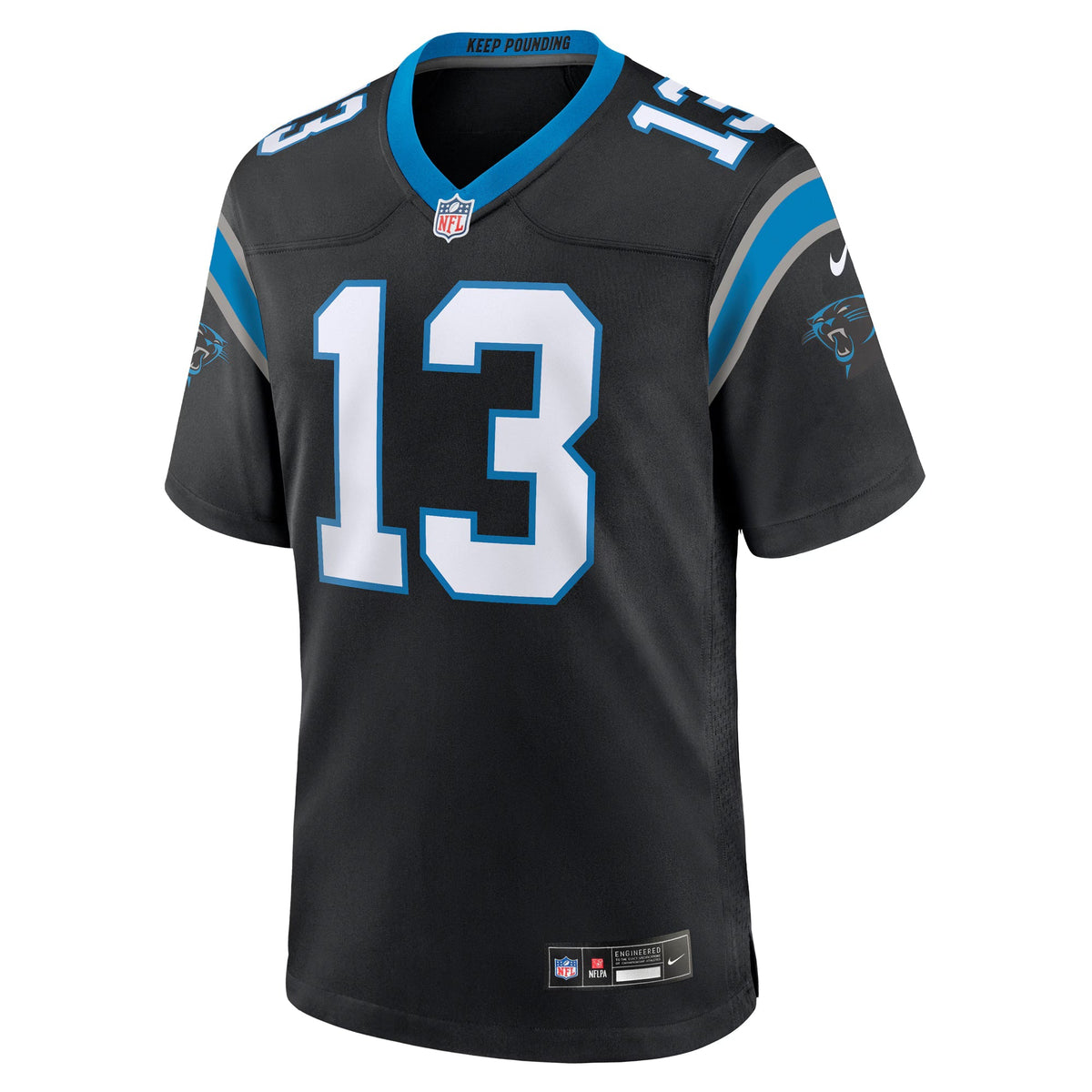 Carolina Panthers Hunter Renfrow Black Team Game Jersey