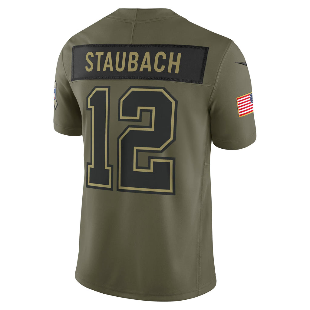 Dallas Cowboys Roger Staubach Olive 2025 Salute to Service Retired Limited Jersey