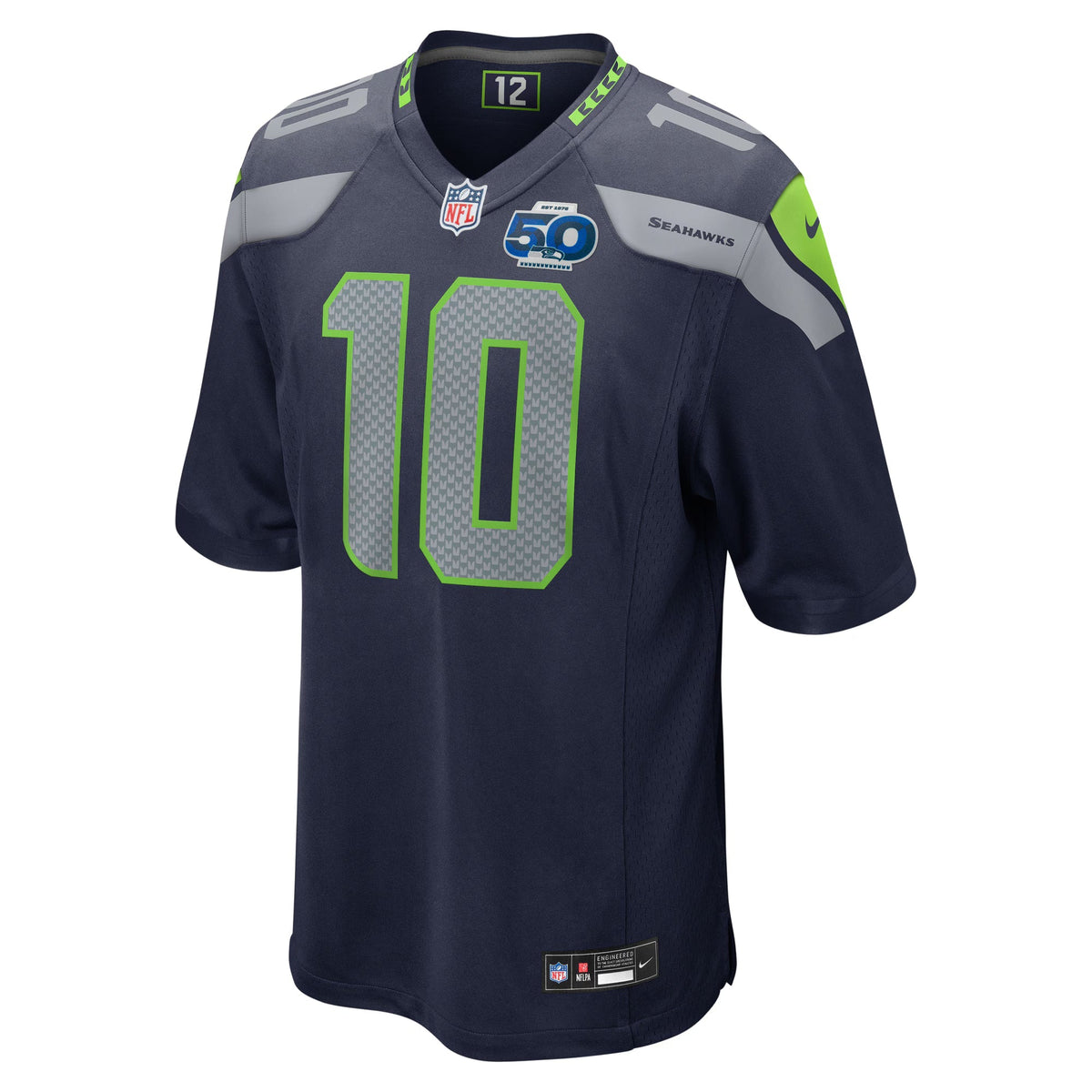 Seattle Seahawks Cooper Kupp College Navy Team 50th Season Game Jersey