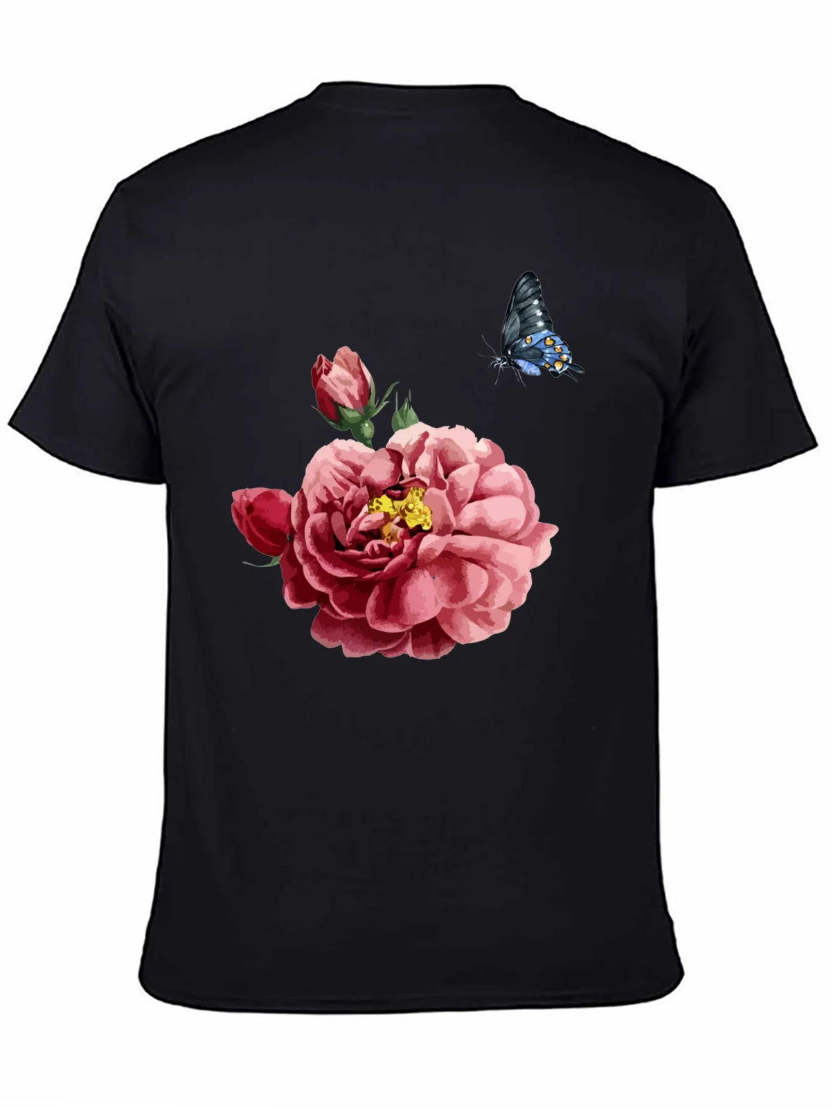 Floral Butterfly Graphic Tee - Soft Cotton Comfort