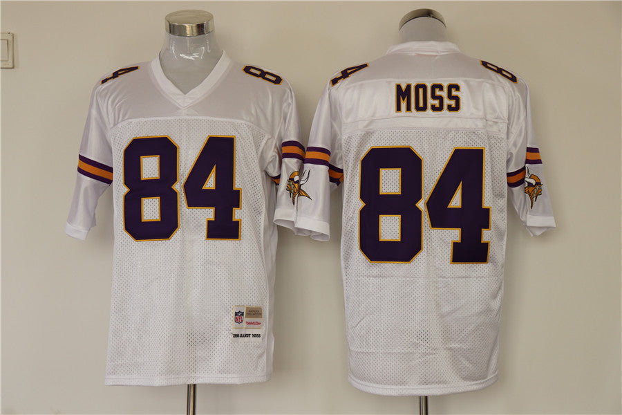 Men's Minnesota Vikings Randy Moss White Legacy Replica Jersey1