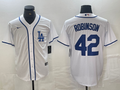Men's Los Angeles Dodgers Jackie Robinson #42 White Limited Player jersey