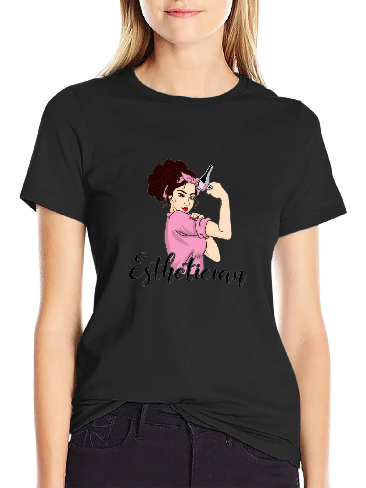 Esthetician Rosie the Riveter Graphic T-Shirt