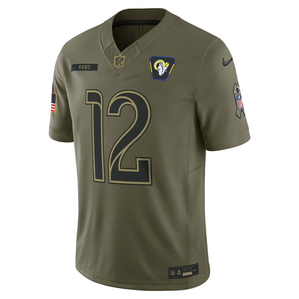 Los Angeles Rams Puka Nacua Olive 2025 Salute to Service Limited Jersey
