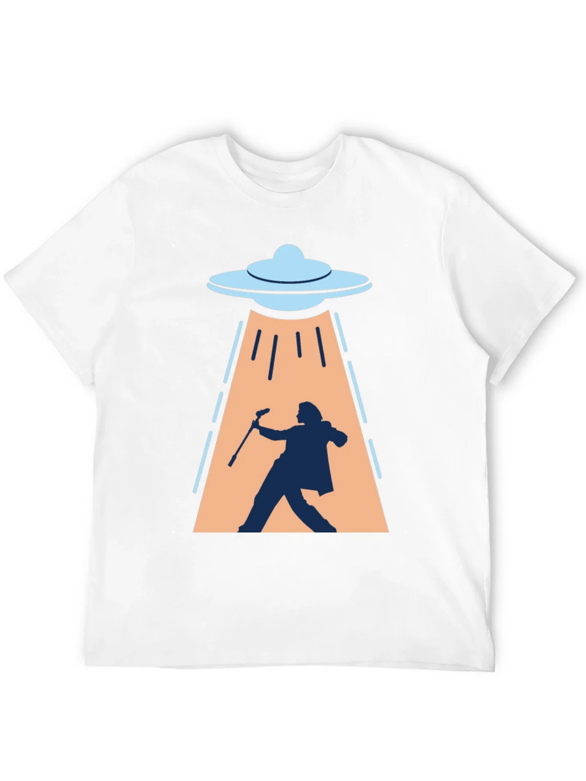 UFO Abduction T-Shirt: Silhouette Design