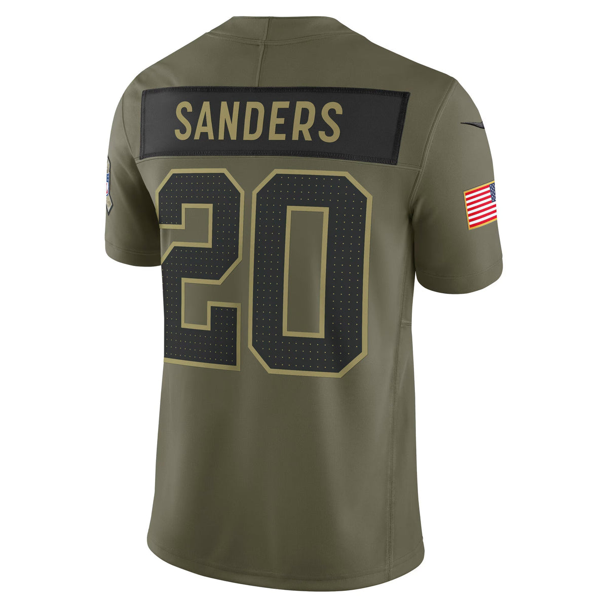 Detroit Lions Barry Sanders Olive 2025 Salute to Service Retired Limited Jersey