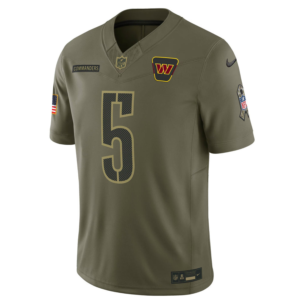Washington Commanders Jayden Daniels Olive 2025 Salute to Service Limited Jersey