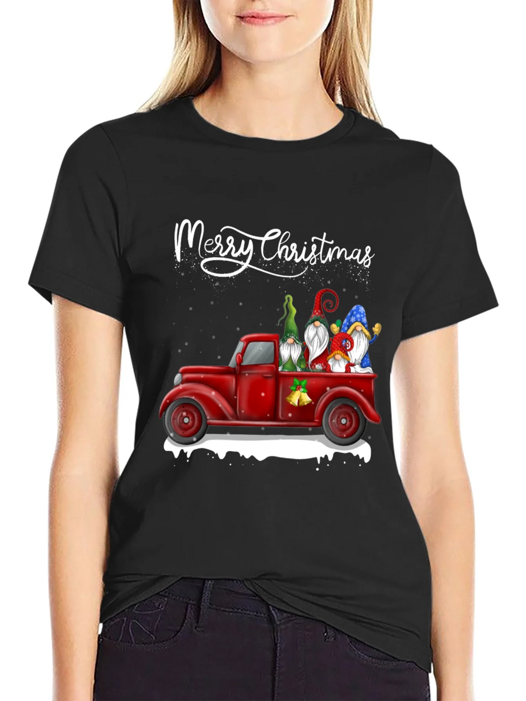 Merry Christmas Gnome Truck T-Shirt