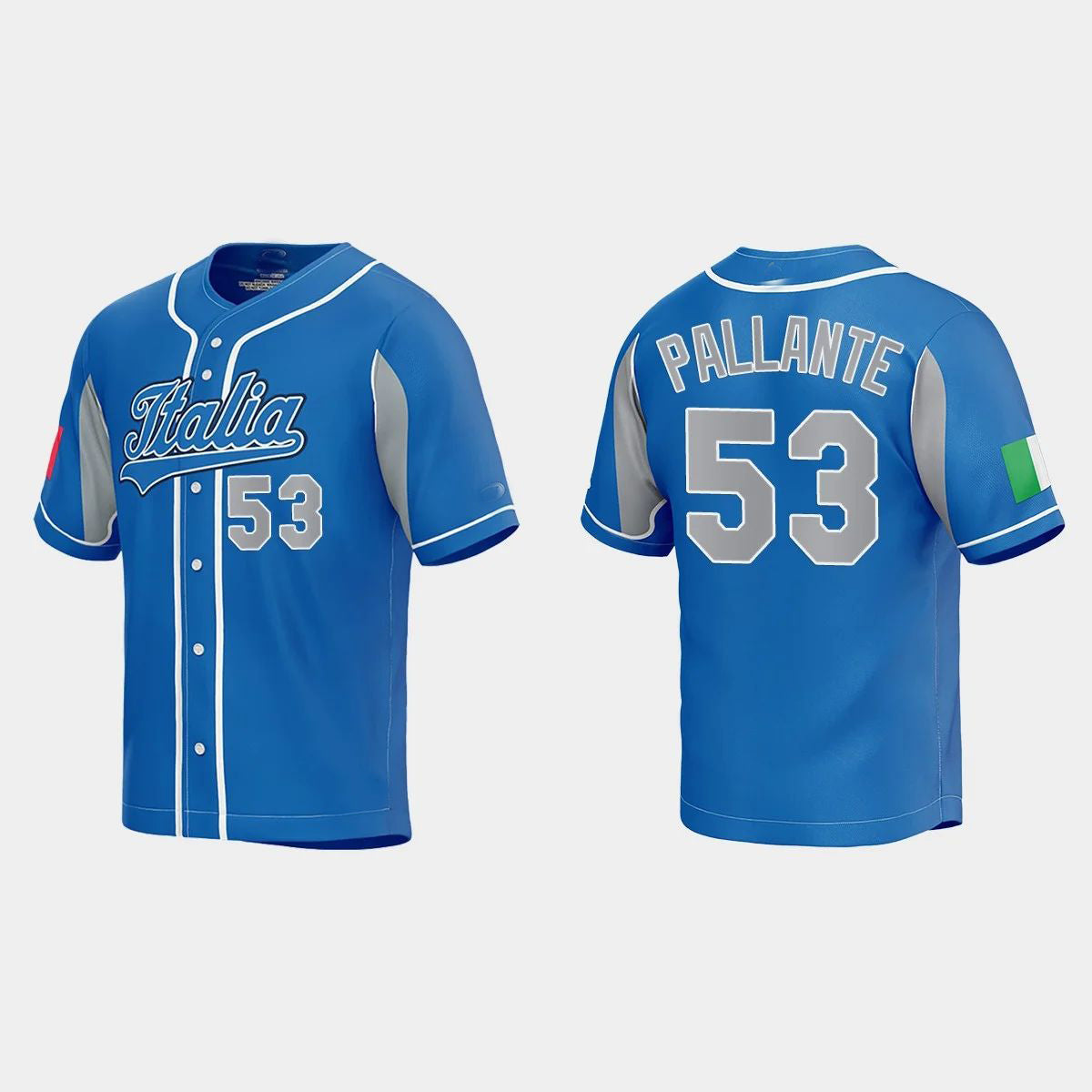 #53 ANDRE PALLANTE ITALY BASEBALL 2023 WORLD BASEBALL CLASSIC JERSEYC ROYAL Stitches Baseball Jerseys