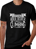 Average Boulderer Climbing T-Shirt - Black Graphic Tee