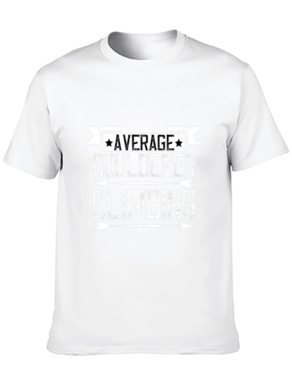 Average Boulderer Climbing T-Shirt - Black Graphic Tee