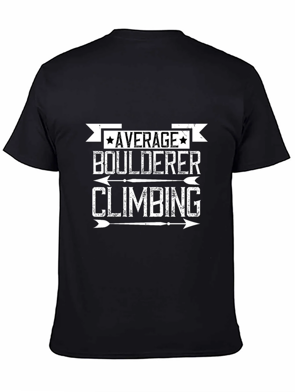 Average Boulderer Climbing T-Shirt - Black Graphic Tee