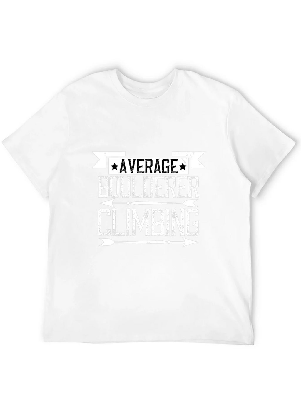 Average Boulderer Climbing T-Shirt - Black Graphic Tee