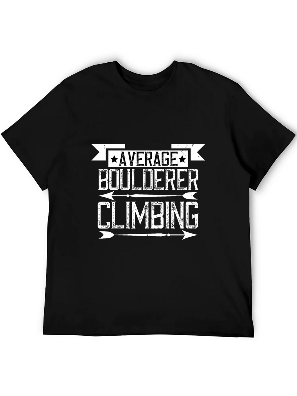 Average Boulderer Climbing T-Shirt - Black Graphic Tee