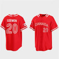 #20 Adam Loewen Canada 2023 World Baseball Classic Jersey C Red Stitches Baseball Jerseys