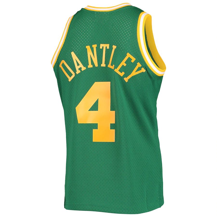 U.Jazz #4 Adrian Dantley 1980-81 Hardwood Classics Swingman Jersey Green Stitched American Basketball Jersey