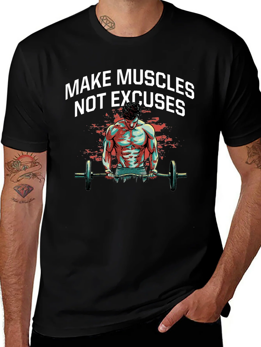 Make Muscles T-Shirt - Workout Motivation Tee