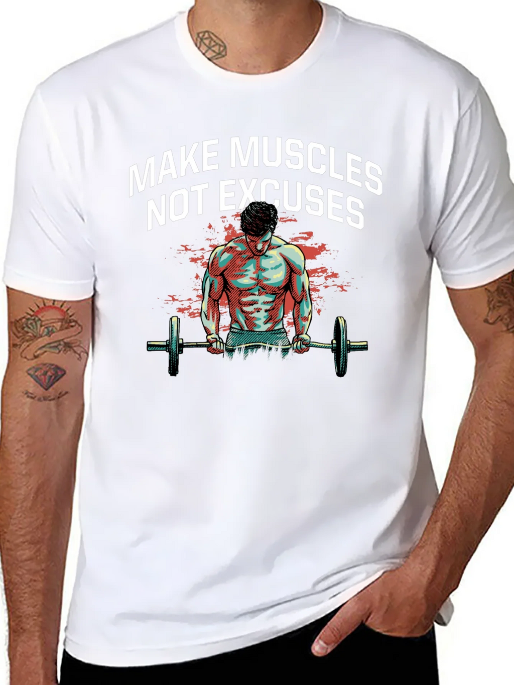 Make Muscles T-Shirt - Workout Motivation Tee