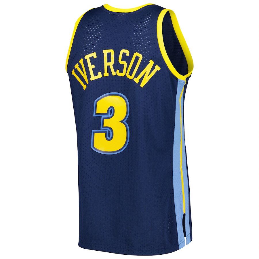 D.Nuggets #3 Allen Iverson 2006-07 Hardwood Classics Swingman Jersey Navy Stitched American Basketball Jersey