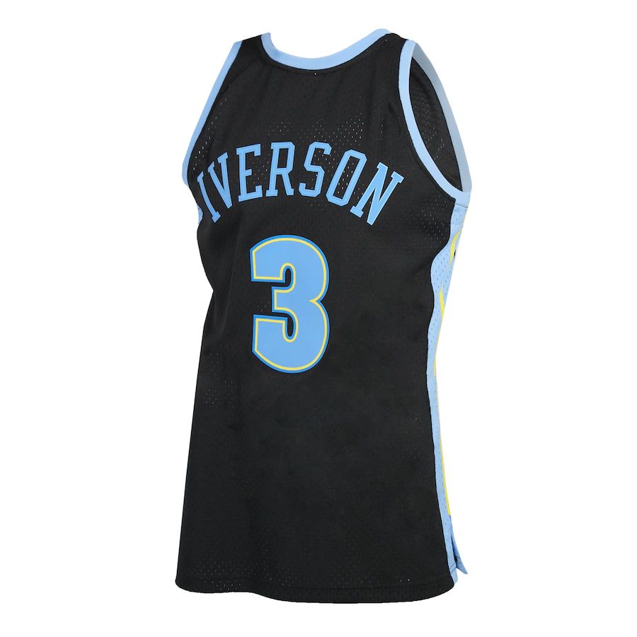D.Nuggets #3 Allen Iverson 2006-2007 Hardwood Classics Reload 2.0 Swingman Jersey Black Stitched American Basketball Jersey