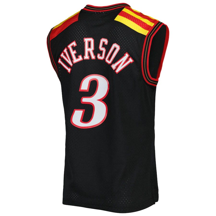 PH.76ers #3 Allen Iverson Hardwood Classics 2006-07 Swingman Jersey Black Stitched American Basketball Jersey