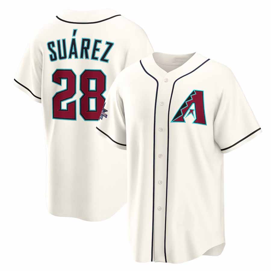 Arizona Diamondbacks #28 Eugenio Surez 2025 All-Star Game Home Replica Player Jersey - Cream Baseball Jersey