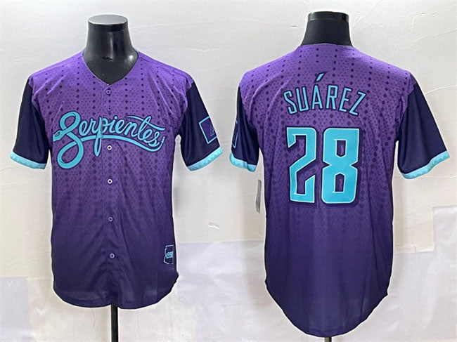 Arizona Diamondbacks #28 Eugenio Surez Purple 2025 City Connect Limited Stitched Baseball Jersey