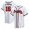 Atlanta Braves #16 Travis dArnaud Gold White 2022 Program Jersey Stitches Baseball Jerseys