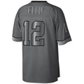 B.Bills #12 Jim Kelly Charcoal 1990 Retired Player Metal Legacy Jersey Football Stitched American Jerseys
