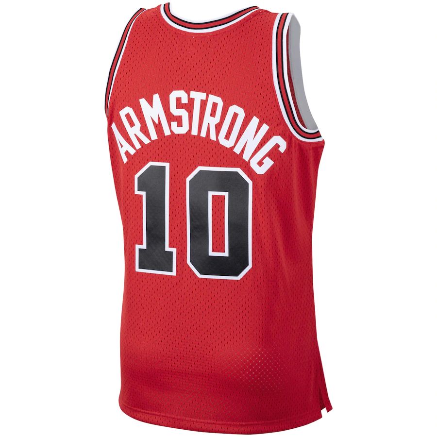 C.Bulls #10 B.J. Armstrong 1990-91 Hardwood Classics Swingman Jersey Scarlet Stitched American Basketball Jersey