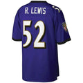 B.Ravens #52 Ray Lewis Purple Legacy Replica Player Jersey Stitched American Football Jerseys