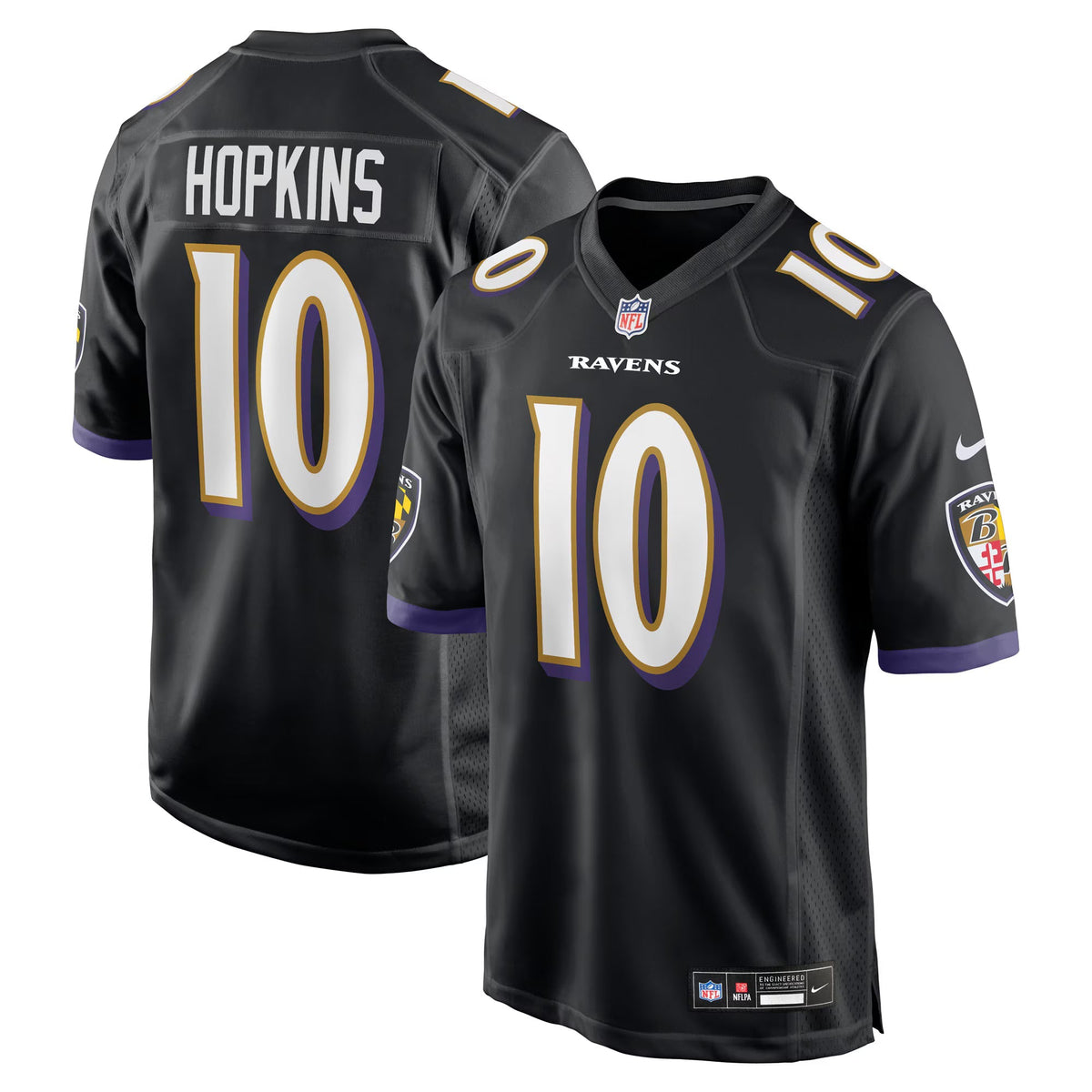 Baltimore Ravens DeAndre Hopkins Black Alternate Game Jersey