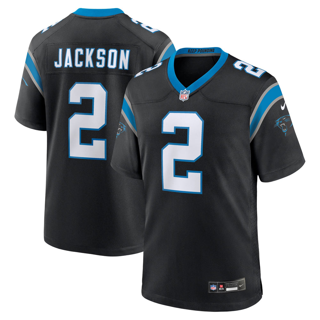 Carolina Panthers Mike Jackson Black Game Jersey